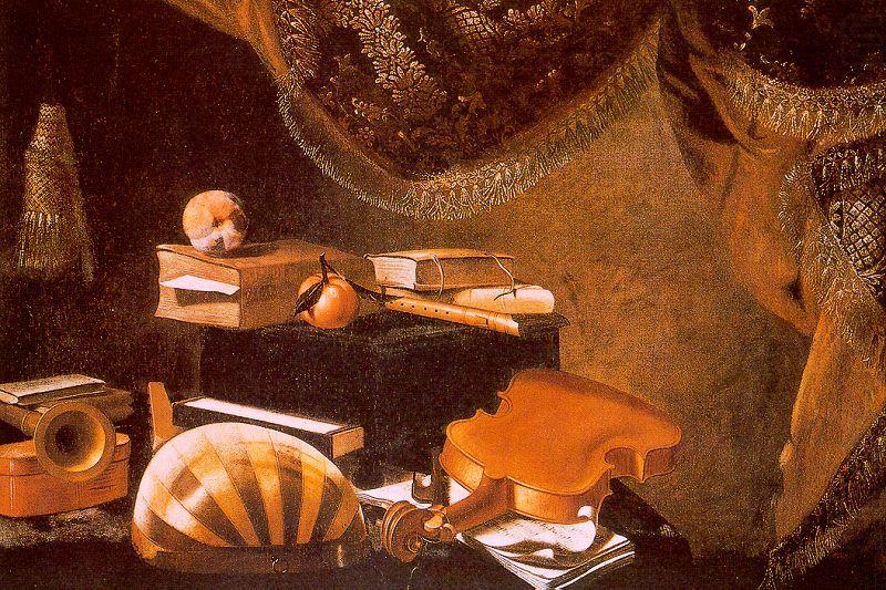 Still Life with Musical Instruments_a, Evaristo Baschenis